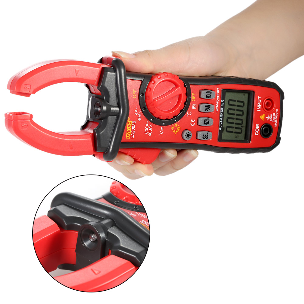 Digital Clamp Meter Diagnostic tool LCD Multimeter DC AC Voltage AC Current Resistance Temperature Frequency Duty Ratio Measurer