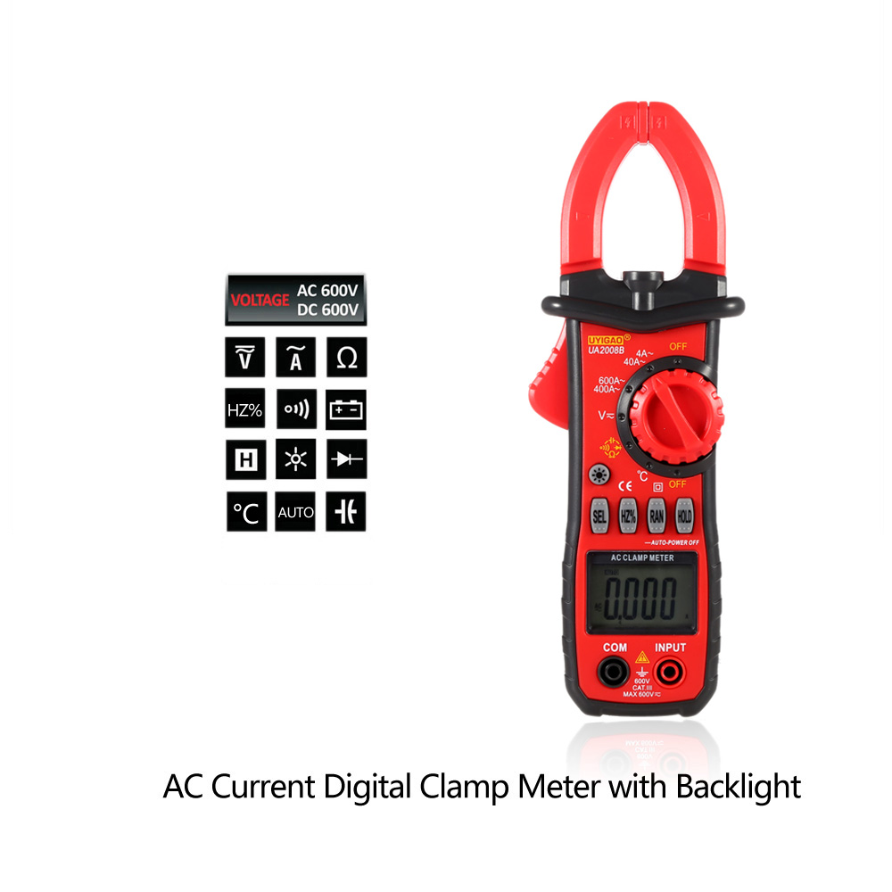 Digital Clamp Meter Diagnostic tool LCD Multimeter DC AC Voltage AC Current Resistance Temperature Frequency Duty Ratio Measurer