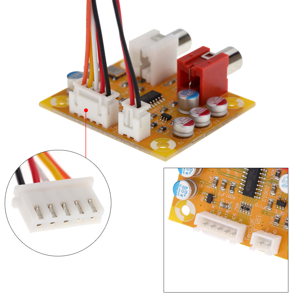 DAC Sabre ES9023 Analog I2S 24 Bit 192 KHz Decoder Board Mode Conversion stereo sound frequency mode conversion chip