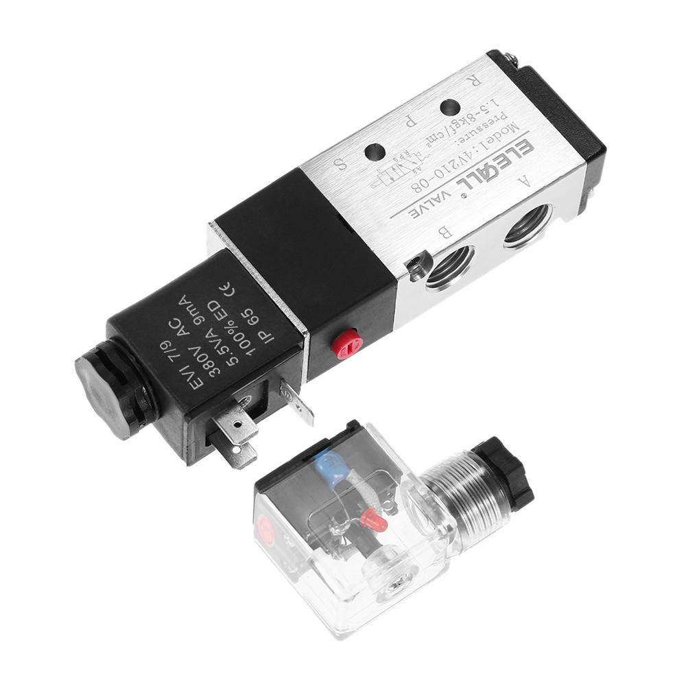 Pneumatic Airtac 1 4 PT1 8 2 Position 5 Way Electromagnetic Air Solenoid Valves Pneumatic Control Valve AC DC 12v 24v 220v 380V