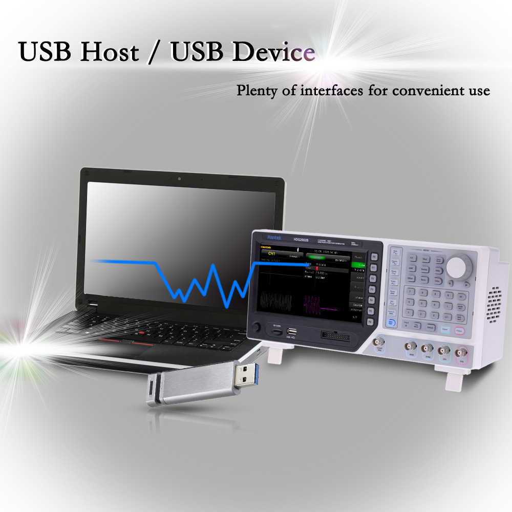 Hantek HDG2002B 5MHz 250MSa s 2 Channels signal generator Arbitrary Waveform Function Generator 16 Bits frequency generator