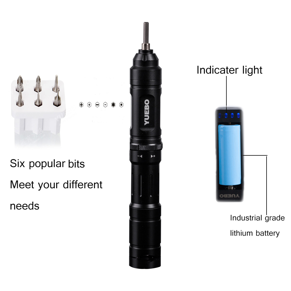 6Bits Electronic screwdriver set Mini Portable Automatic Multifunctional Cordless Torque Screwdriver Rechargeable Lithium Chager