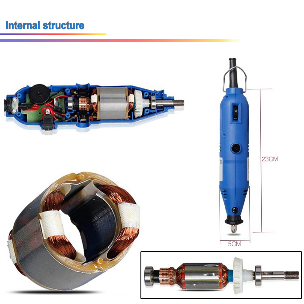 Mini Electric Grinding Set Portable Dremel Regulating Speed Drill Grinder Tool for Milling Polishing Drilling Dremel Accessories