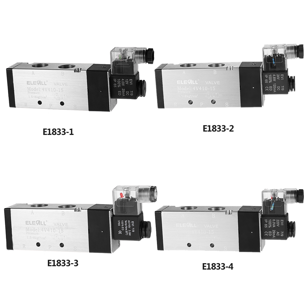 Pneumatic Airtac PT1 2 2 Position 5 Way Electromagnetic Air Solenoid Valves AirTAC Pneumatic Control Valve DC12 24V AC 110 220V