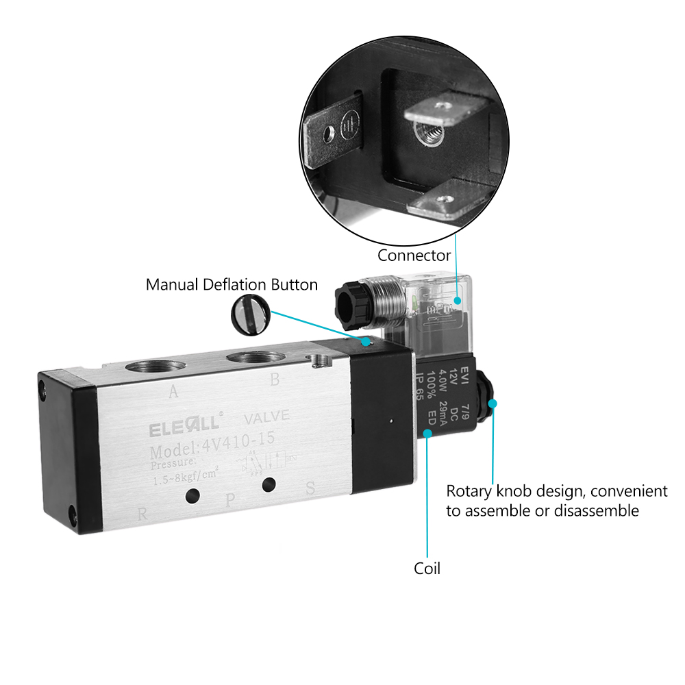 Pneumatic Airtac PT1 2 2 Position 5 Way Electromagnetic Air Solenoid Valves AirTAC Pneumatic Control Valve DC12 24V AC 110 220V