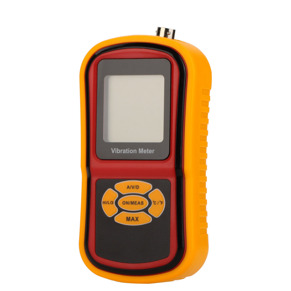 GM63B High Pression Ultrasonic Vibrometer Portable Digital LCD Vibration Meter Analyzer Temperature Meter With Max Hold