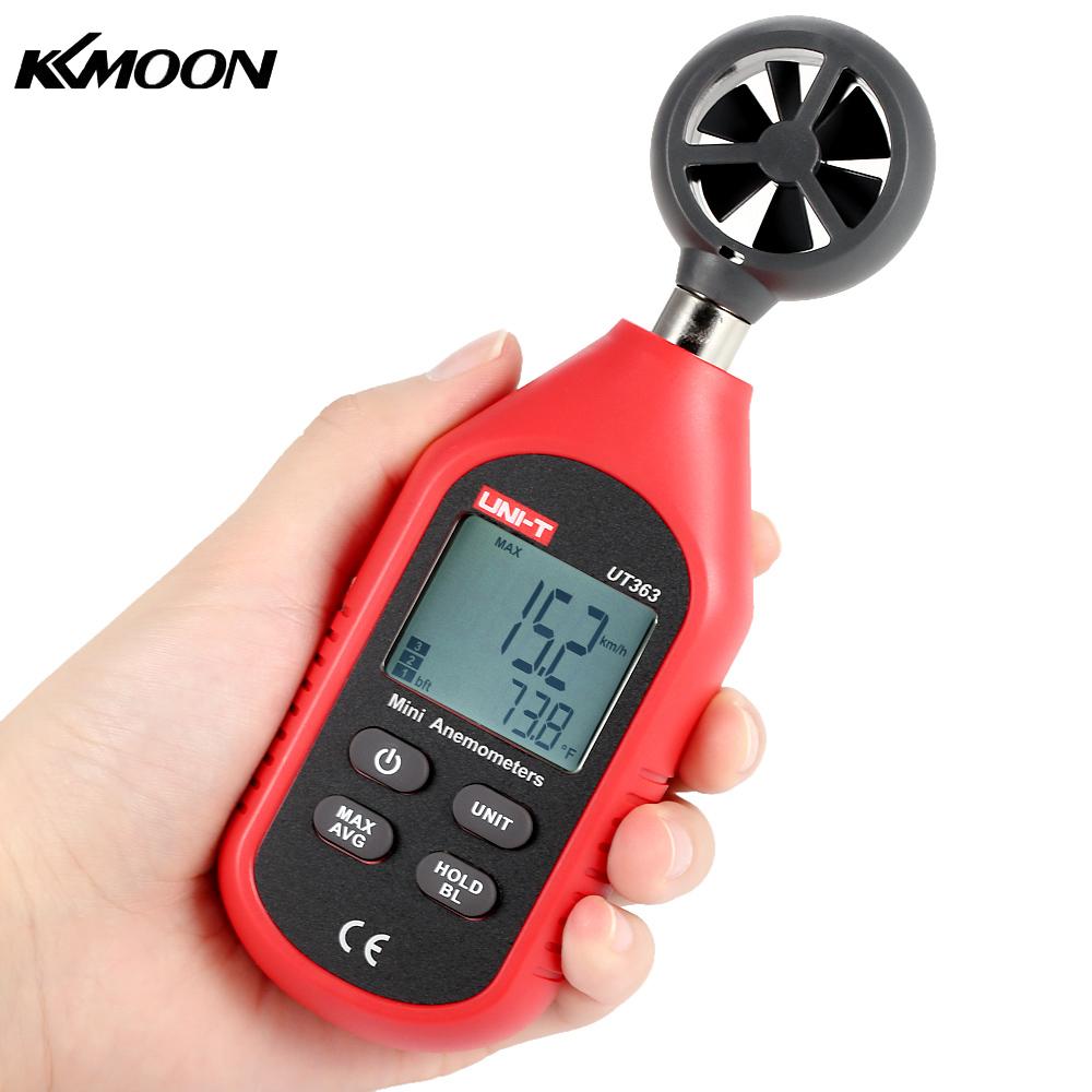 UNI T Anemometer Mini LCD Display Digital Anemometer Wind Speed Temperature Measuring Wind Scale Windchill Indication UT363