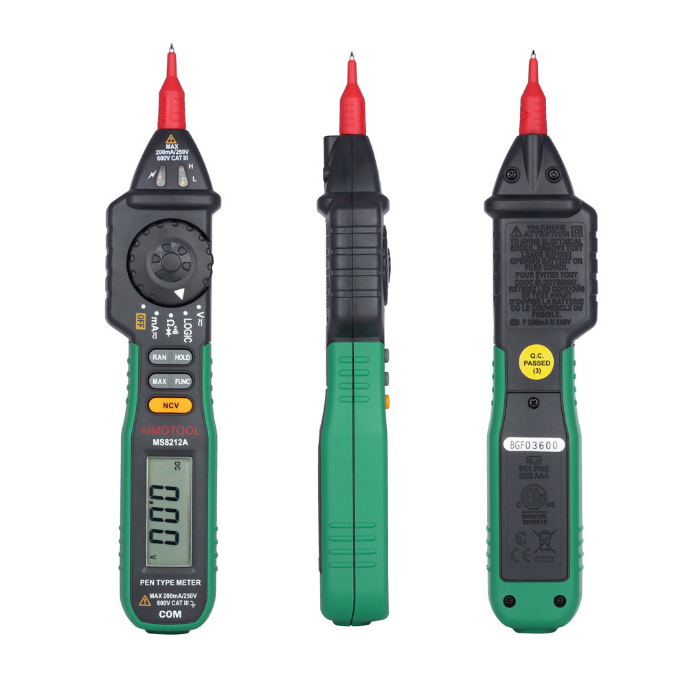 MASTECH MS8212A Pen Digital Multimeter multimetros Voltage Current Tester Diode Continuity multitester medidor dijital multimetr