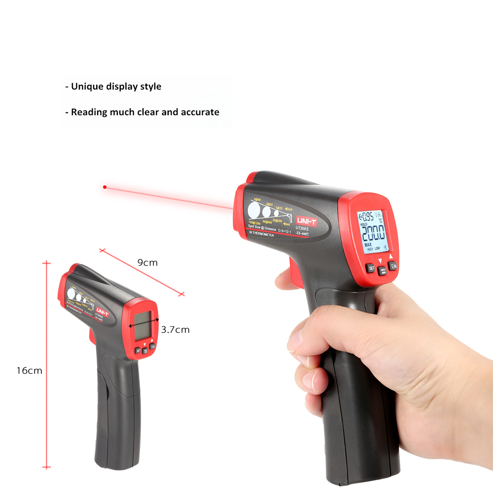 UNI T Digital Infrared Thermometer Mini Handheld Non contact Digital Infrared IR Thermometer Temperature Tester 32~400C