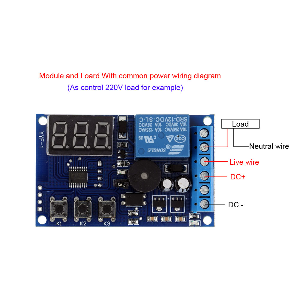 DC 12V Charging Discharge Switch Control Module Voltage Monitor Switch Control Board Module with Upper and Lower Alarm