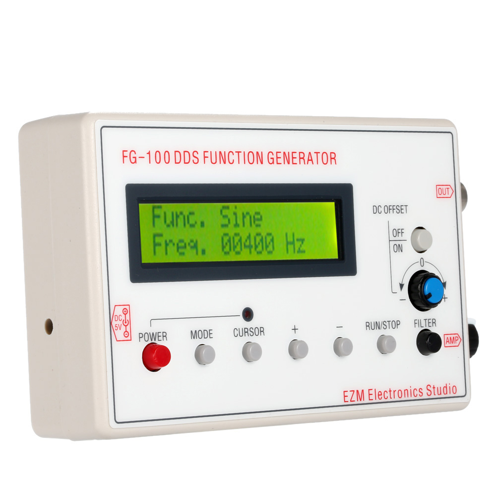 1HZ 500KHZ DDS Functional Signal Generator Precision Frequency Meter Generator Sine + Square + Triangle + Sawtooth Waveform