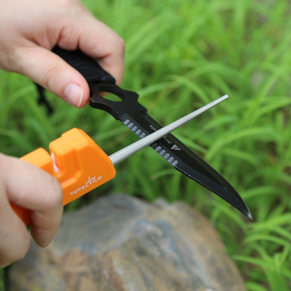 TAIDEA Multifunction Knife Slicker Hard Carbide Ceramic Sharpening Stone Knife Sharpeners Portable Outdoor Tool T1055TDC