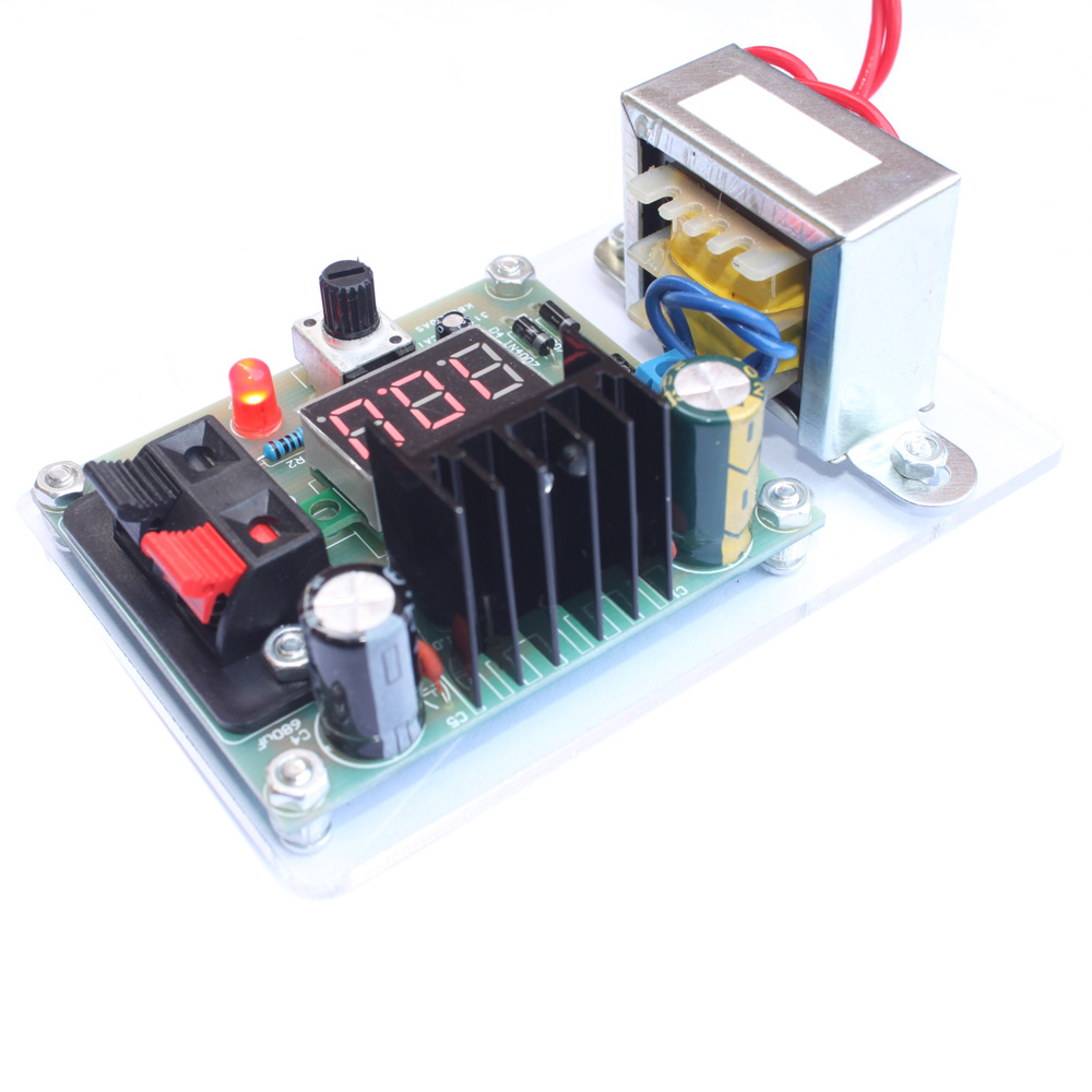LM317 1.25V 12V Continuously Adjustable Regulated Voltage Power Supply DIY Kit with Transformer Regulated Power Supply Mould