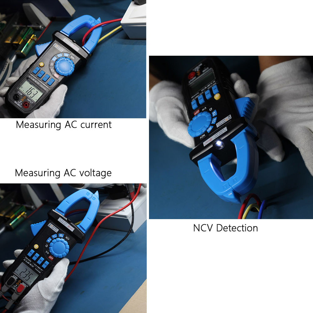 Digital Clamp Meter Multimeter The Current Tongs Circuit Diagnostic Tool DC AC Voltage Resistance Continuity Diode Tester NCV