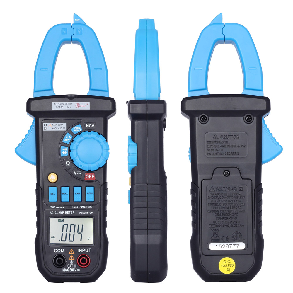 Digital Clamp Meter Multimeter The Current Tongs Circuit Diagnostic Tool DC AC Voltage Resistance Continuity Diode Tester NCV