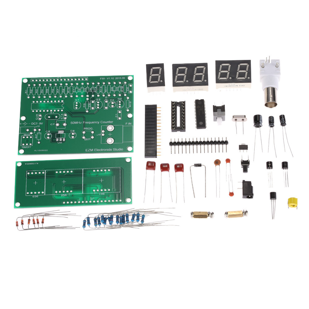 High Sensitivity frequency counter 1Hz 50MHz cymometer Frequency Meter Counter Measurement Tester Module 7V 9V 50mA DIY Kit