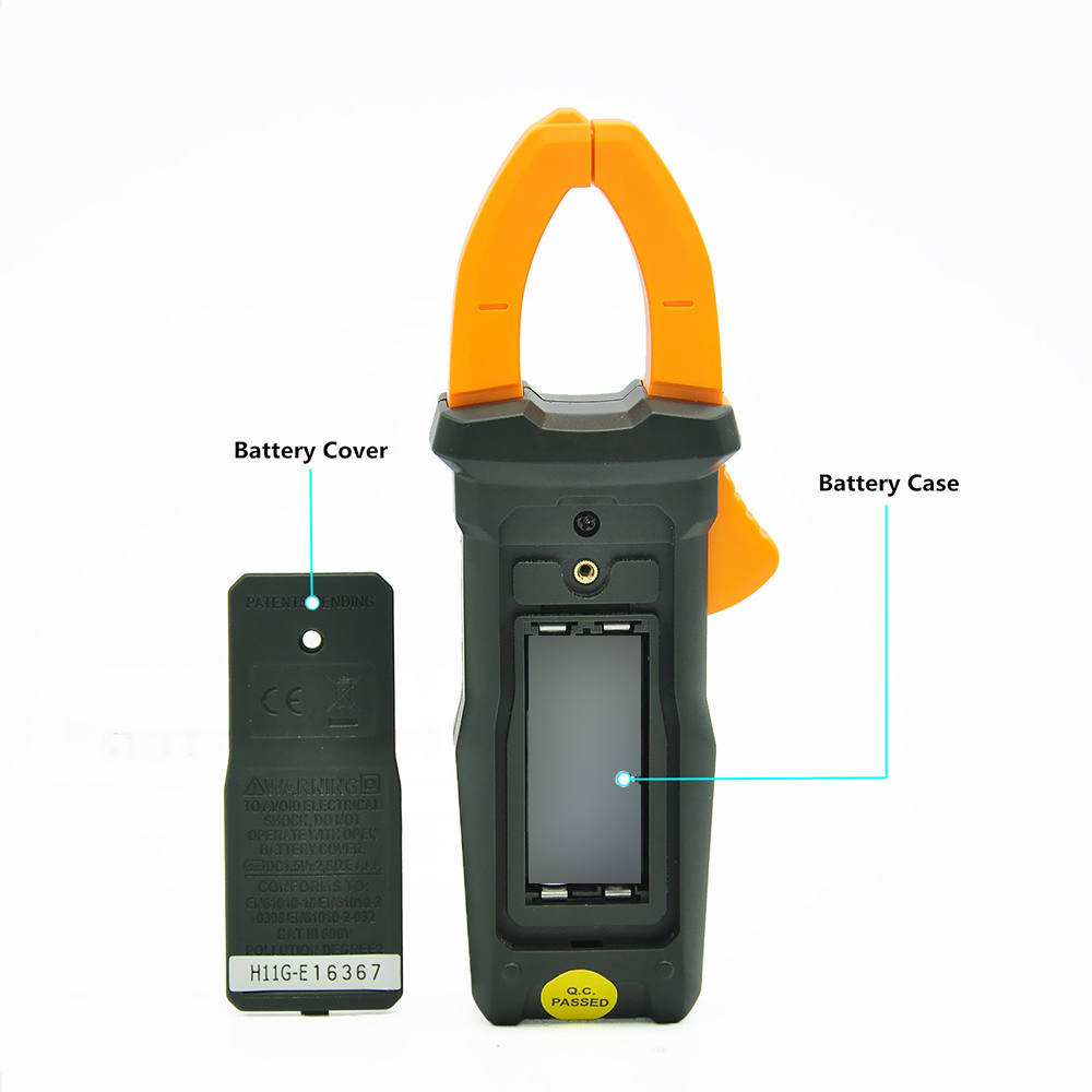 PEAKMETER Digital Clamp Meter Handheld Smart Mini Multimeter AC DC Voltage AC Current Resistance Frequency NCV Measuring Tester