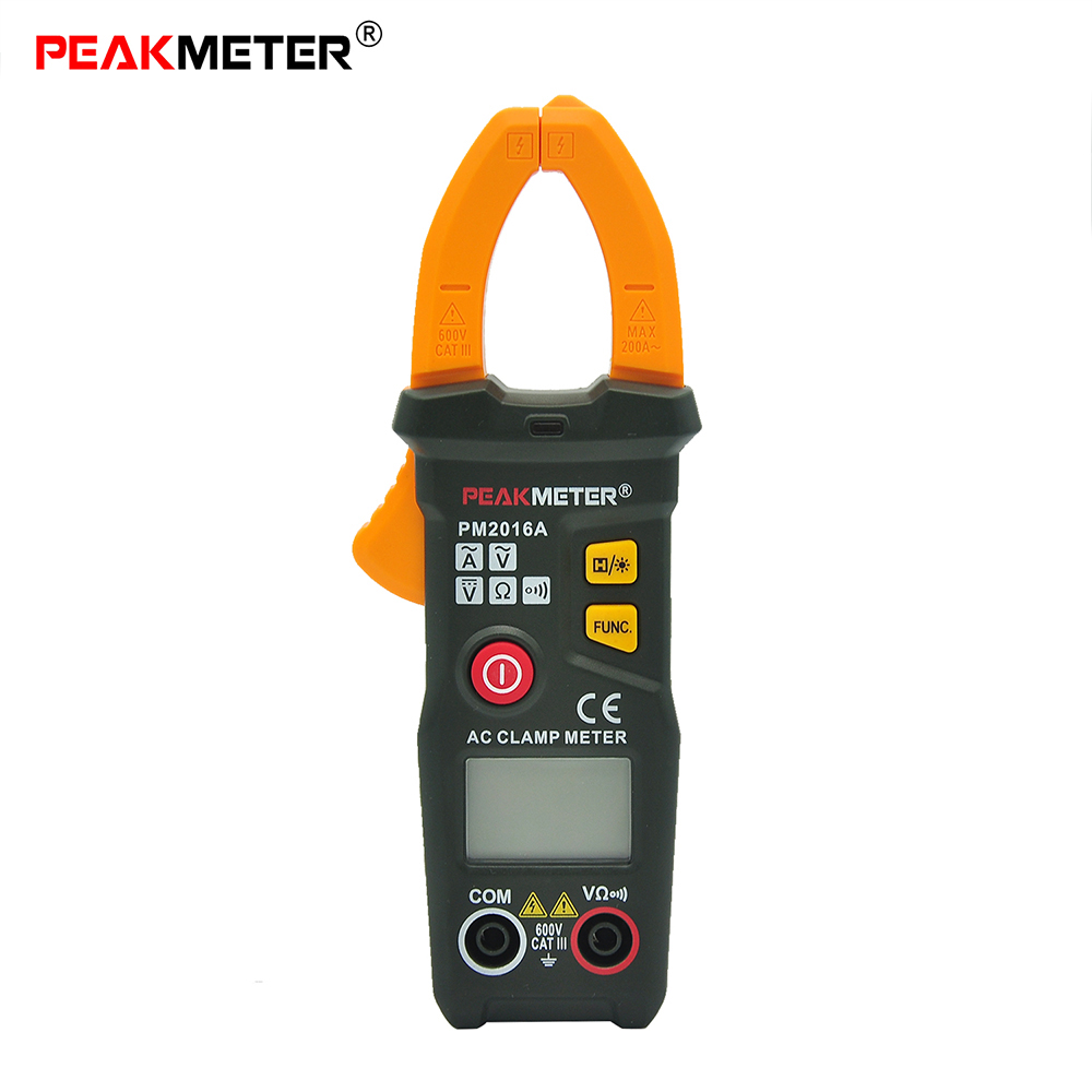 PEAKMETER Digital Clamp Meter Handheld Smart Mini Multimeter AC DC Voltage AC Current Resistance Frequency NCV Measuring Tester