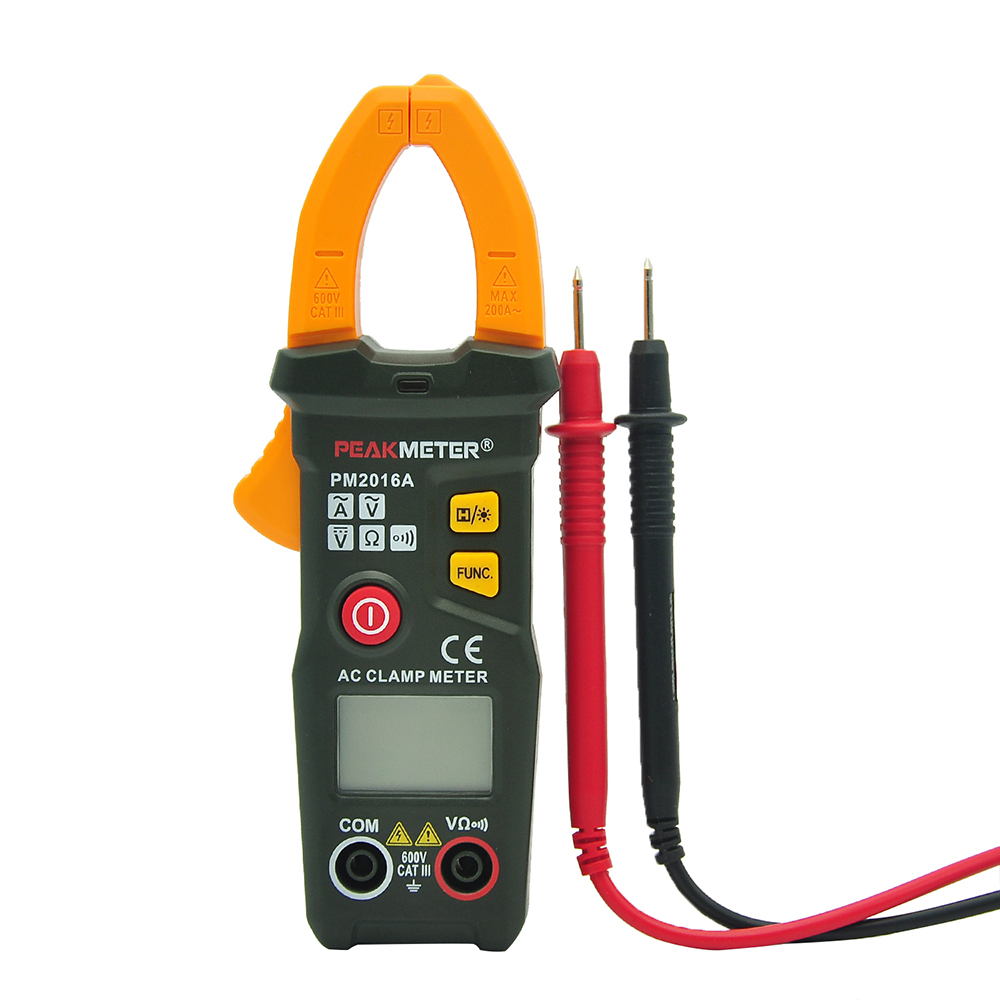 PEAKMETER Digital Clamp Meter Handheld Smart Mini Multimeter AC DC Voltage AC Current Resistance Frequency NCV Measuring Tester