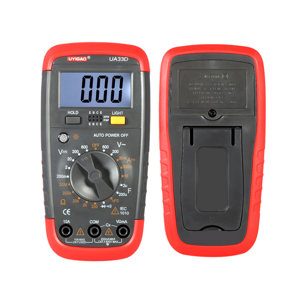 Mini Handheld Digital LCD Mulitimeter Capacitance Measurement DC AC Voltage DC Current Resistance Meter Diode Continuity Tester