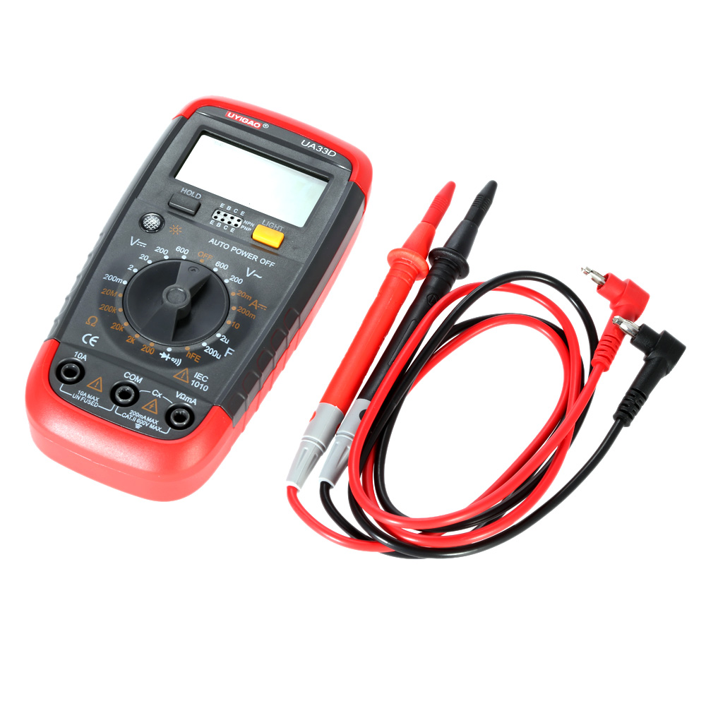 Mini Handheld Digital LCD Mulitimeter Capacitance Measurement DC AC Voltage DC Current Resistance Meter Diode Continuity Tester