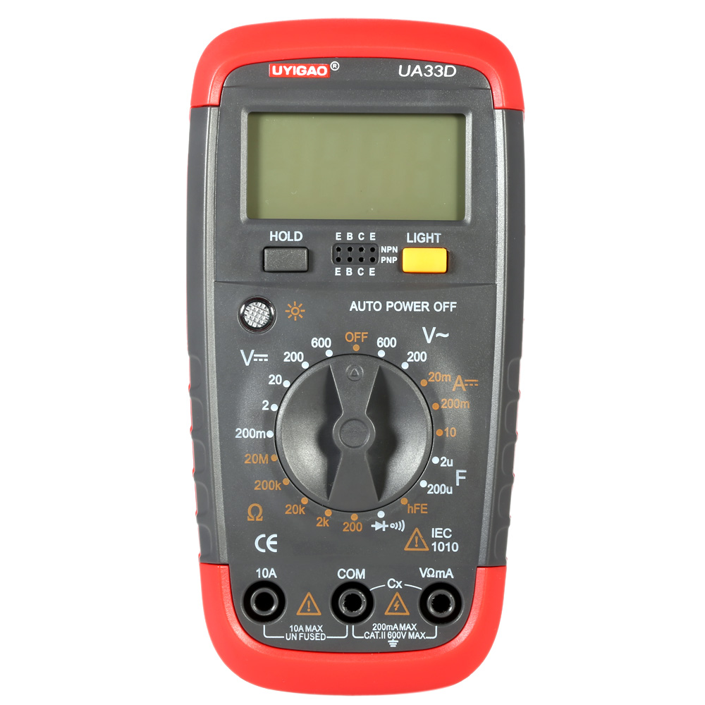 Mini Handheld Digital LCD Mulitimeter Capacitance Measurement DC AC Voltage DC Current Resistance Meter Diode Continuity Tester