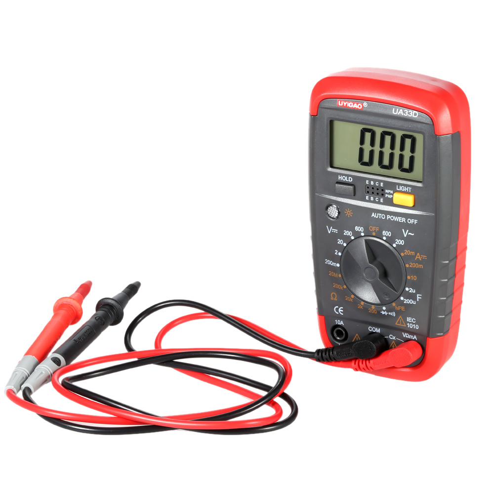 Mini Handheld Digital LCD Mulitimeter Capacitance Measurement DC AC Voltage DC Current Resistance Meter Diode Continuity Tester