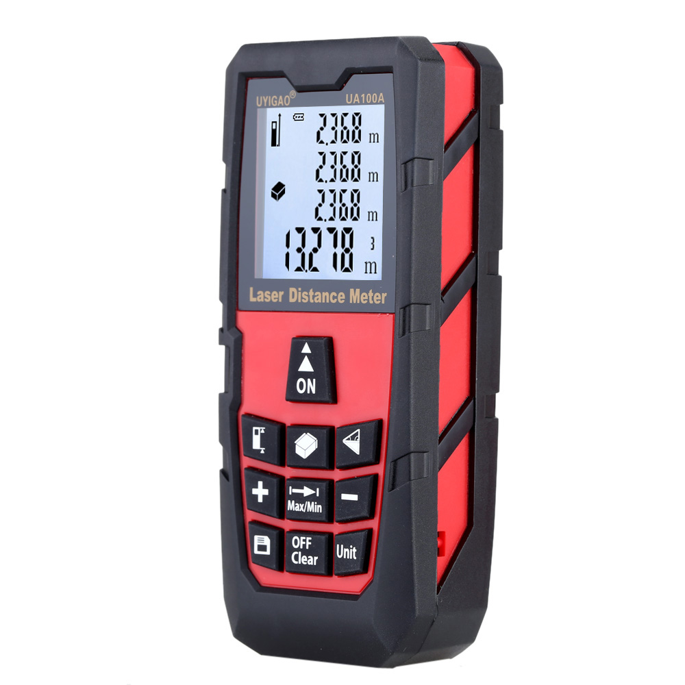 100mDigital Laser Distance Meter Portable Range Finder Electronic Ruler Handheld Laser Rangefinder Self calibration Level Bubble