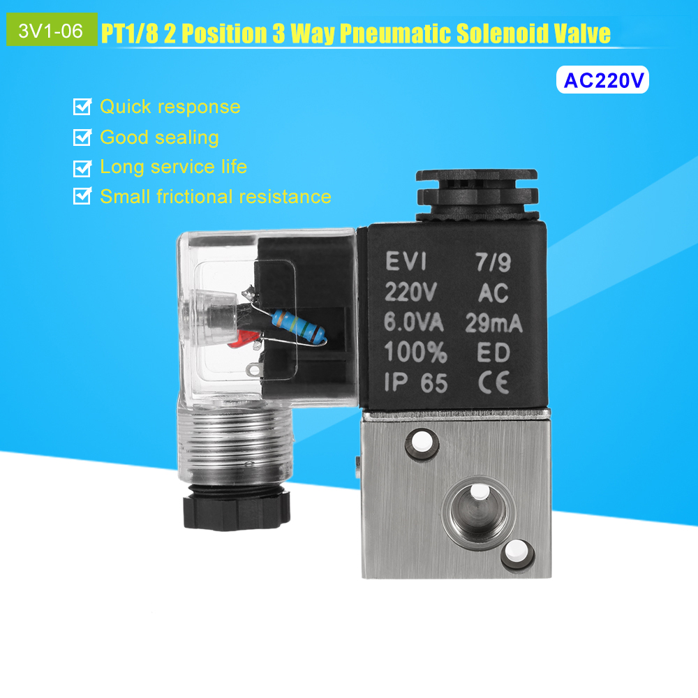Pneumatic Airtac 1 8 2 Position 3 Way Electromagnetic Air Solenoid Valves AirTAC Pneumatic Control Valve 12v 24v 110v 220v