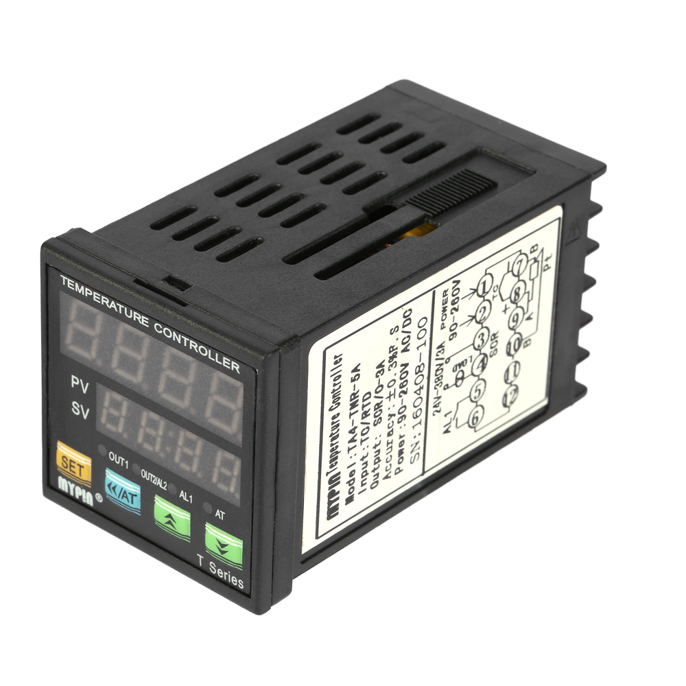 Digital LED PID Temperature Controller Thermometer Coil Heater Heating Cooling Control TC RTD Input SCR Output 1 Relay Alarm