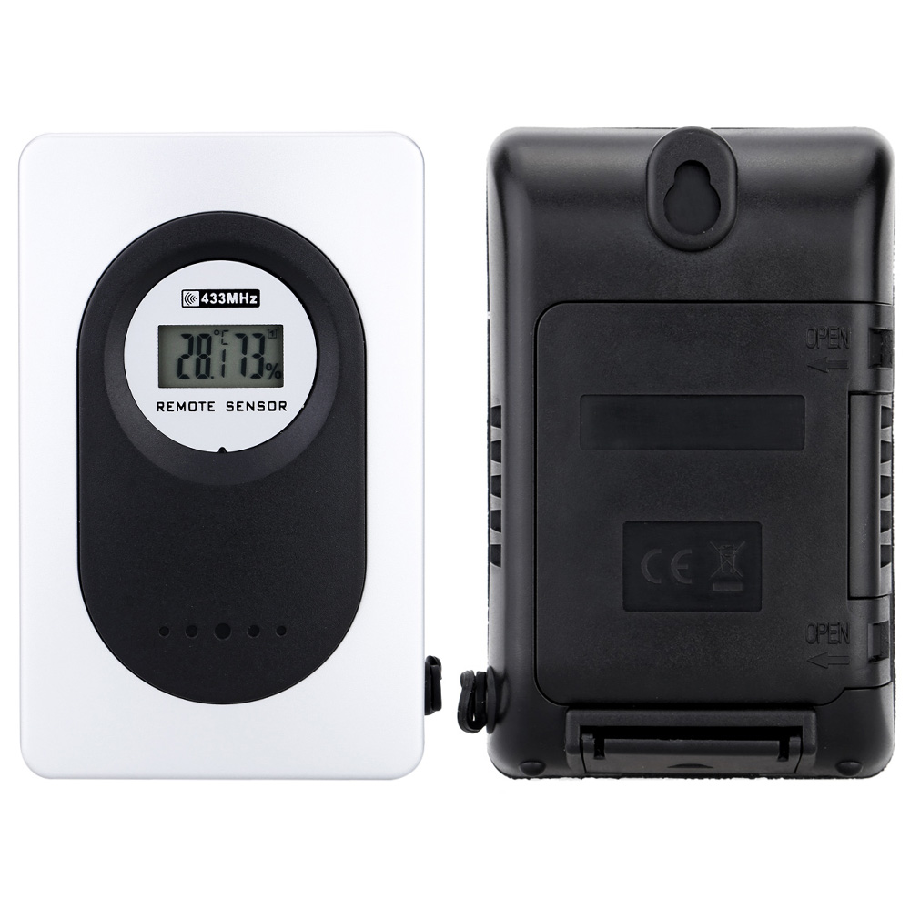 Colorful LED Wireless Digital Thermometer Hygrometer Temperature humidity Tester Weather Station Clock Barometer 433MHz