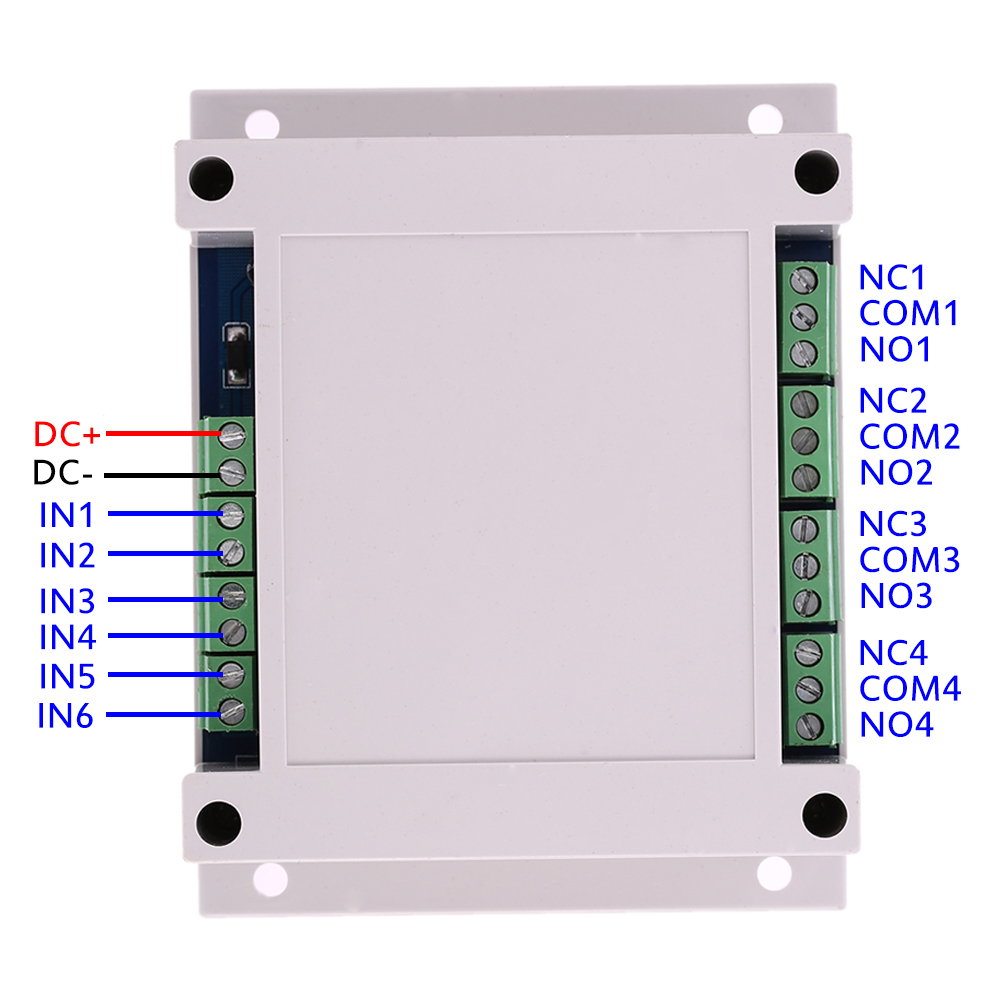 DC12V 24V 4 Channel Relay Module Programmable Signal Trigger Delay Timer PLC Board Digital Adjustment Switch Control