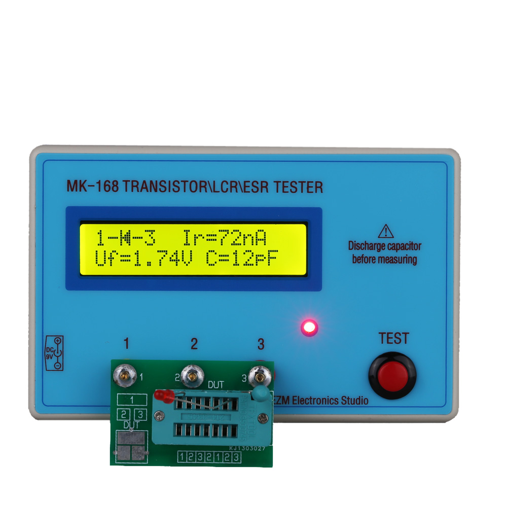 Multifunctional Transistor Tester LCD Backlight Diode Inductance Capacitance Resistance ESR Meter for MOS PNP NPN L C R Testing