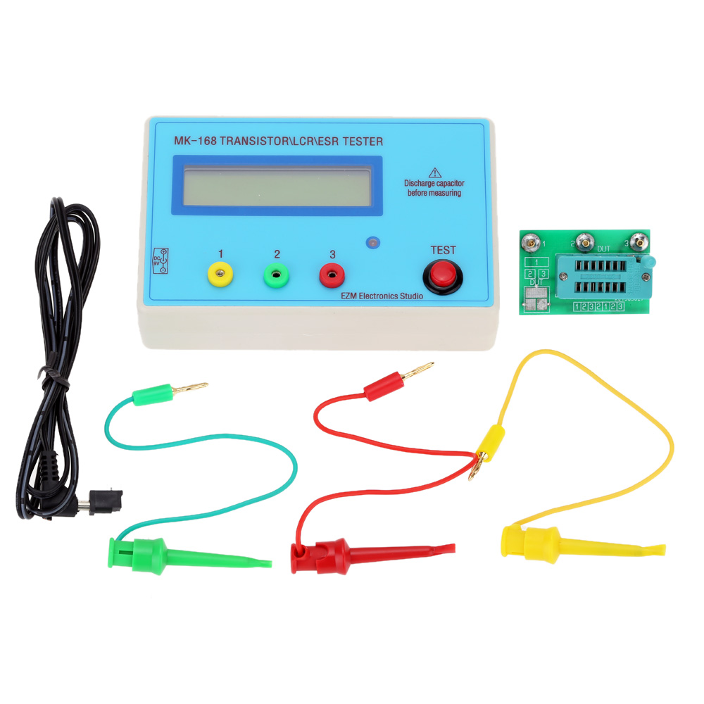 Multifunctional Transistor Tester LCD Backlight Diode Inductance Capacitance Resistance ESR Meter for MOS PNP NPN L C R Testing