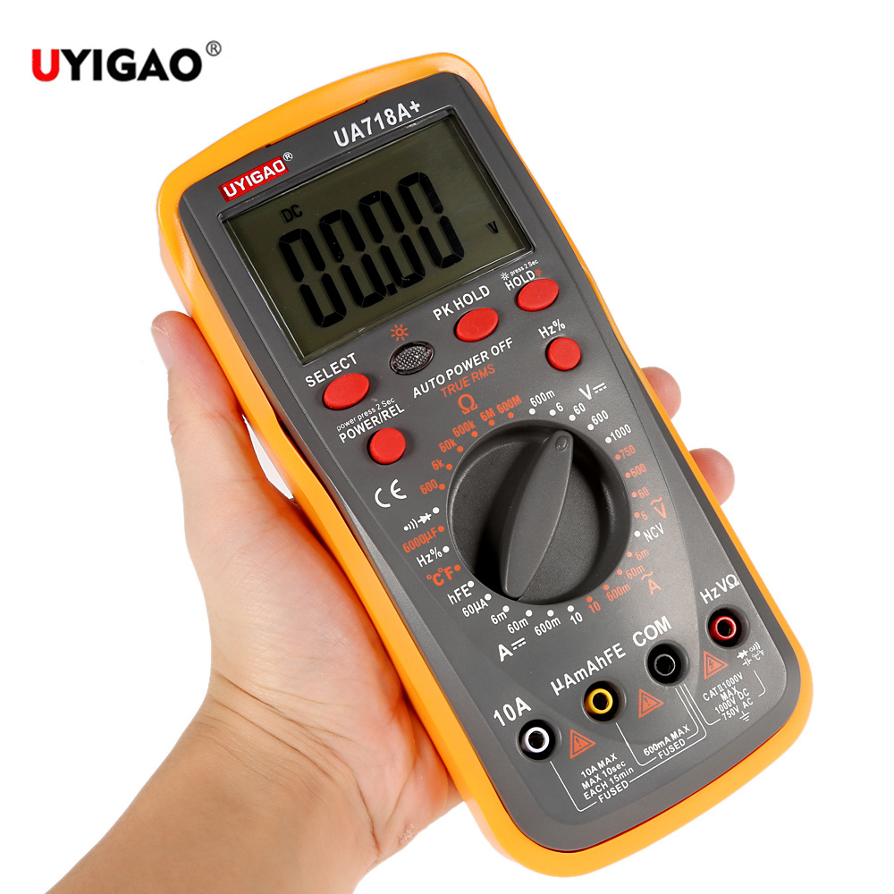 Digital Multimeter Ohmmeter Ammeter DC AC Voltage Current Resistance Capacitance Frequency Duty Circle Diode Temperature Triode