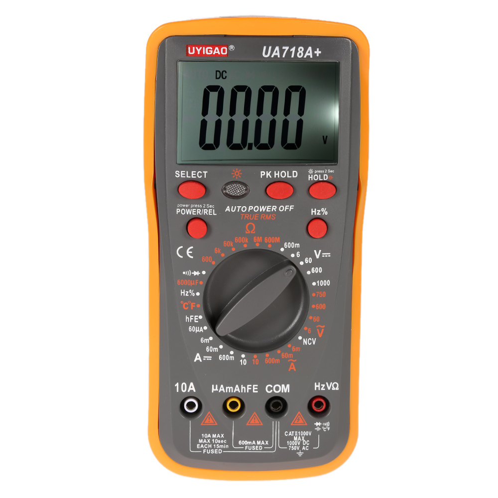 Digital Multimeter Ohmmeter Ammeter DC AC Voltage Current Resistance Capacitance Frequency Duty Circle Diode Temperature Triode