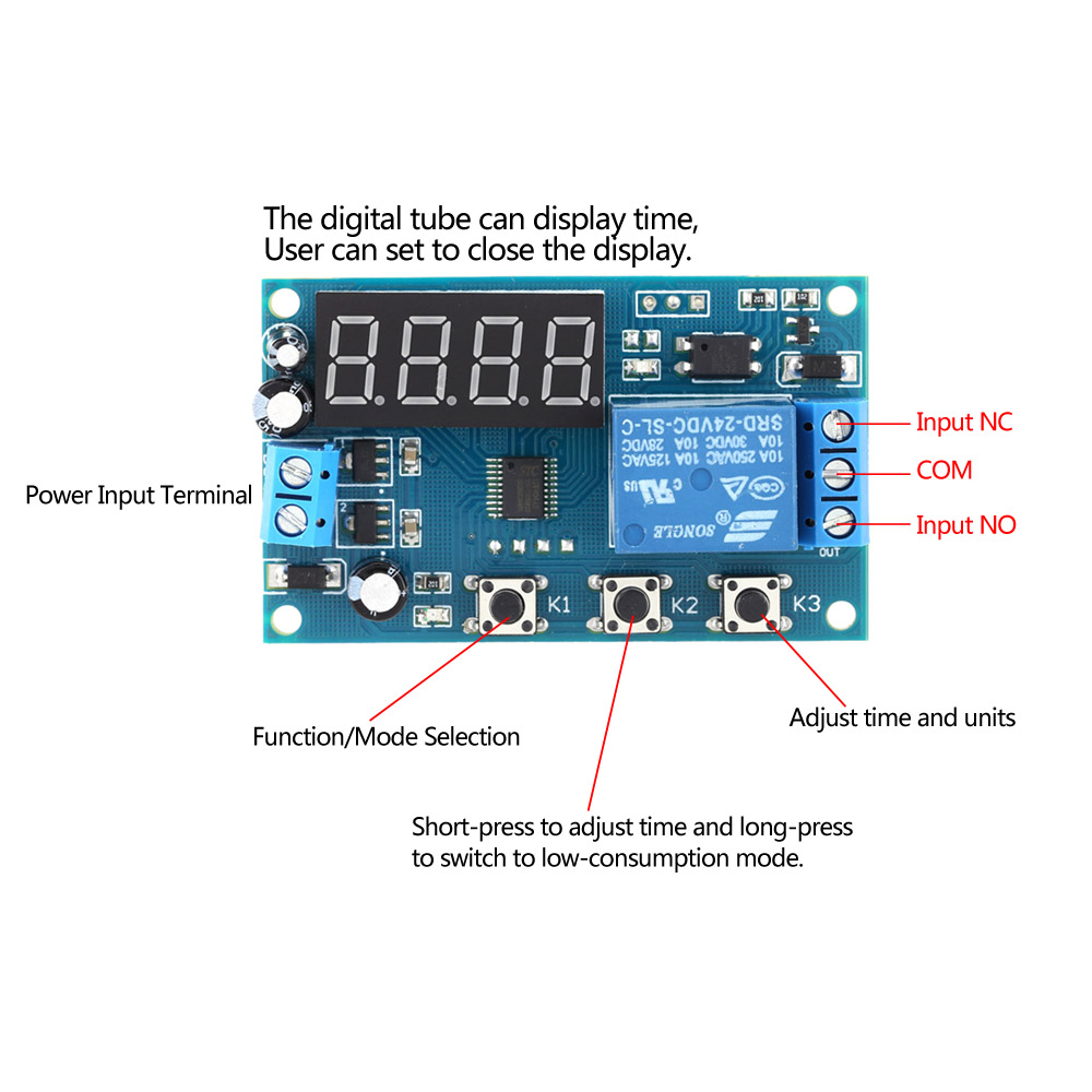 Multifunction Delay Time Module Switch Control Relay Cycle Timer relay relais 12v 12v time delay relay