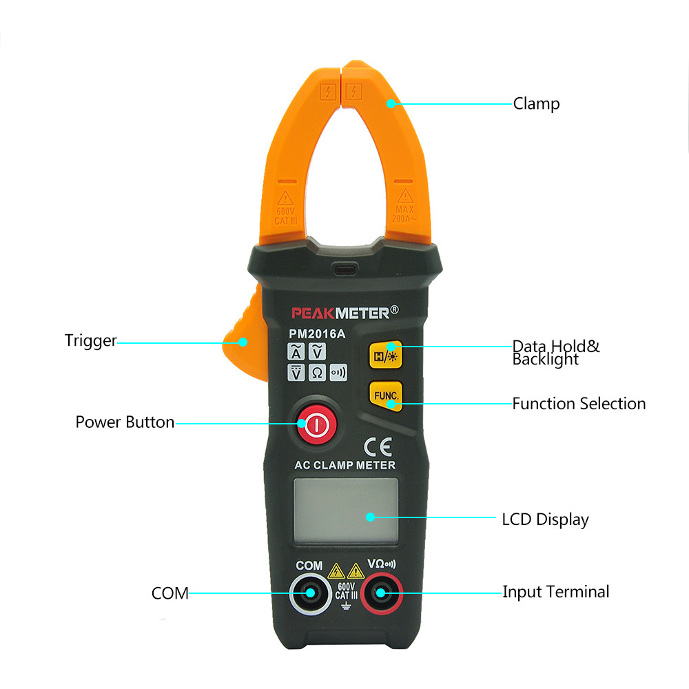 Great Digital Clamp Meter Handheld Smart Current Tong Mini Multimeter Tester AC DC Voltage Resistance Measuring Diagnostic tool
