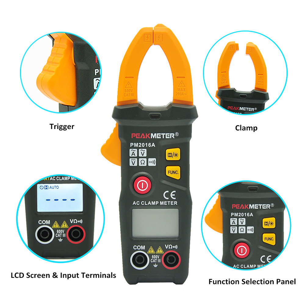 Great Digital Clamp Meter Handheld Smart Current Tong Mini Multimeter Tester AC DC Voltage Resistance Measuring Diagnostic tool