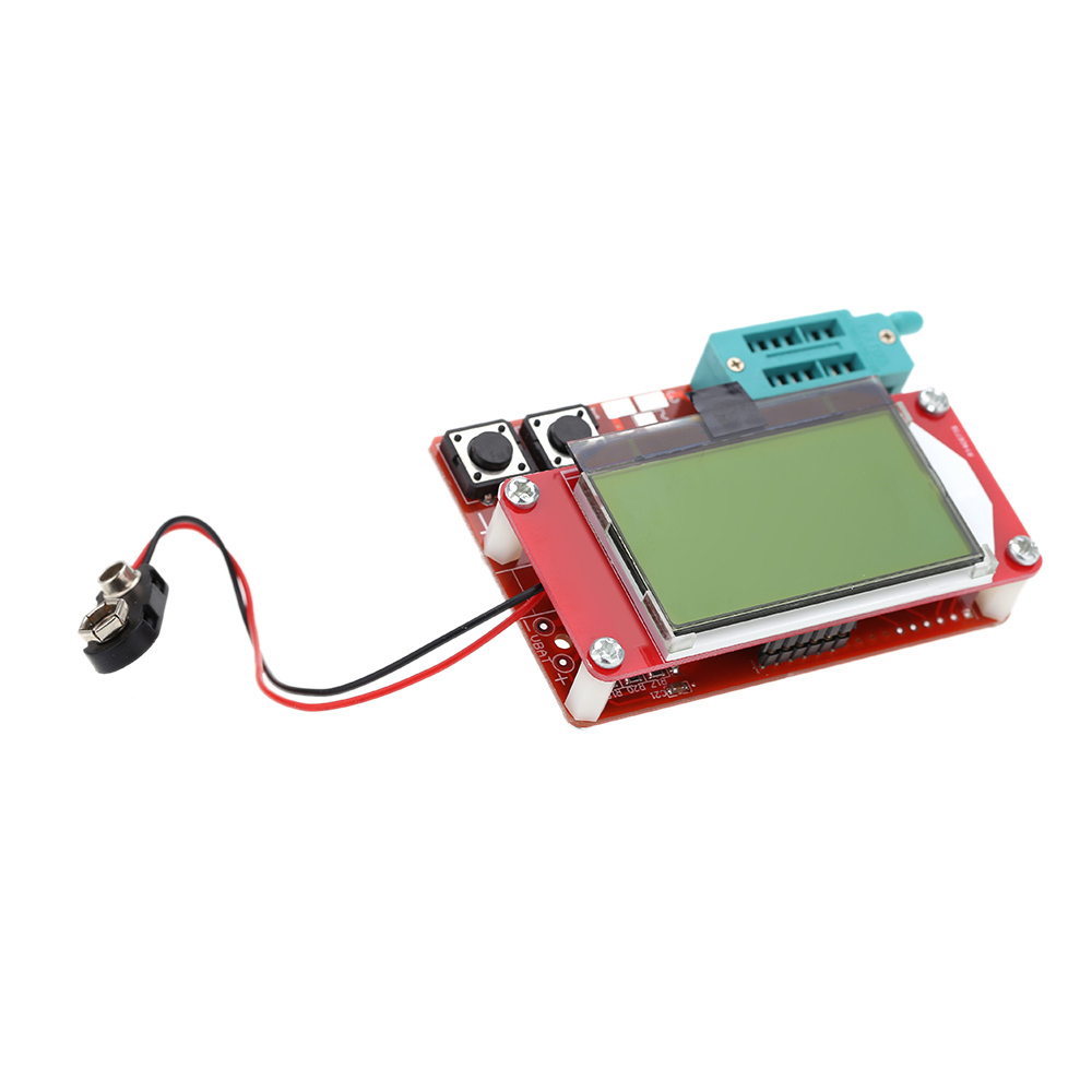 Multi functional LCD Transistor Tester for Diode Thyristor Capacitance resistors capacitors ESR LCR Meter Two button Operation