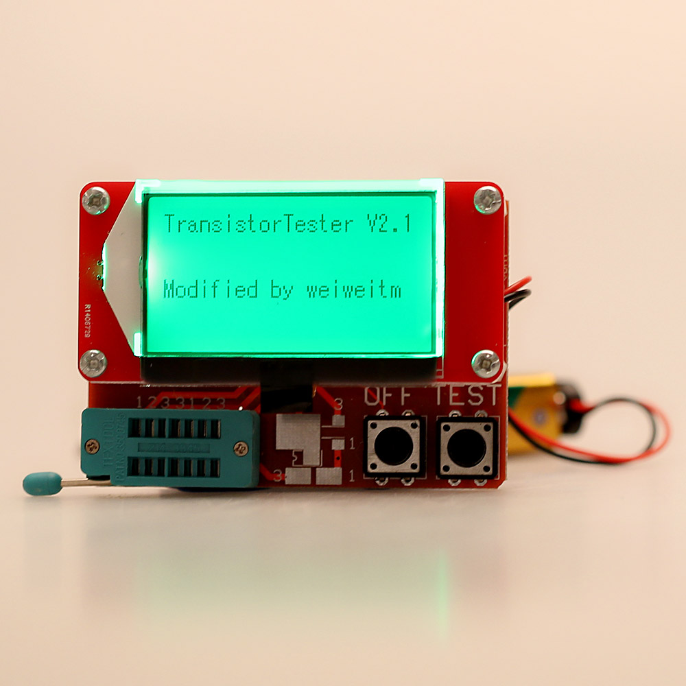 Multi functional LCD Transistor Tester for Diode Thyristor Capacitance resistors capacitors ESR LCR Meter Two button Operation