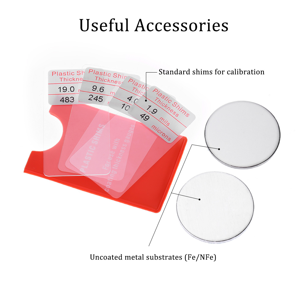 New Digital Coating Thickness Gauge Handheld Paint feeler gauge Tester CM8801FN Fe NFe Coatings diagnostic tool Data Storage