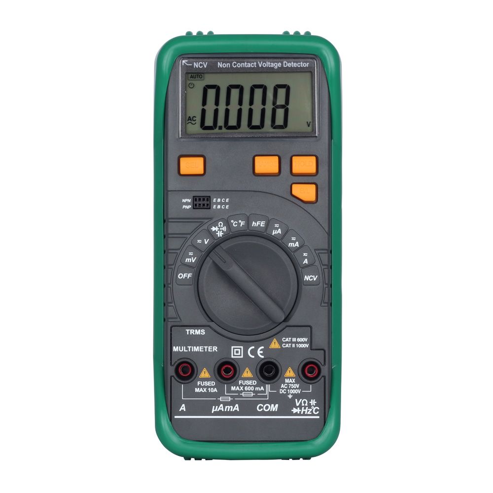 Digital Multimeter Voltage Current Meter Resistance Diode Capaticance Tester Temperature Meaurer Auto Manual Range NCV Function
