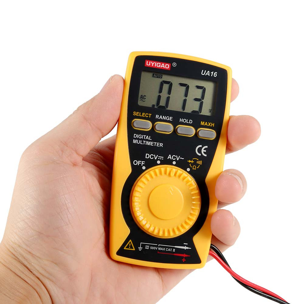 UYIGAO Brand New Digital Multimeter Portable Mini Auto multimetro DMM Voltmeter Ohmmeter ACDC Voltage Resistance Continuity Test