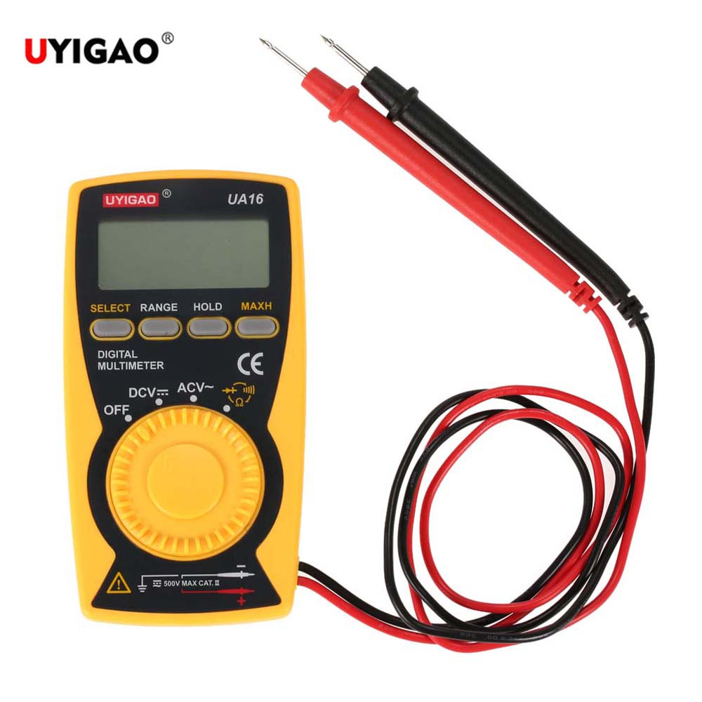 UYIGAO Brand New Digital Multimeter Portable Mini Auto multimetro DMM Voltmeter Ohmmeter ACDC Voltage Resistance Continuity Test