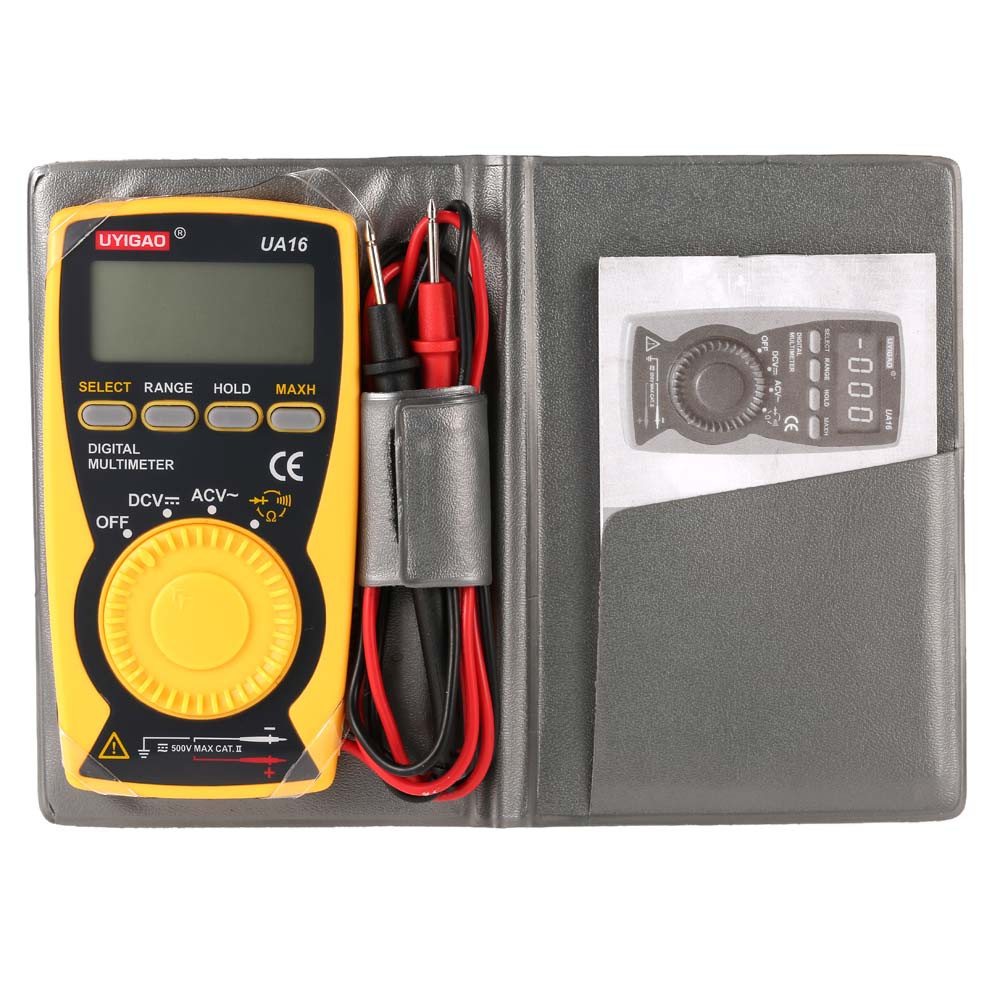 UYIGAO Brand New Digital Multimeter Portable Mini Auto multimetro DMM Voltmeter Ohmmeter ACDC Voltage Resistance Continuity Test