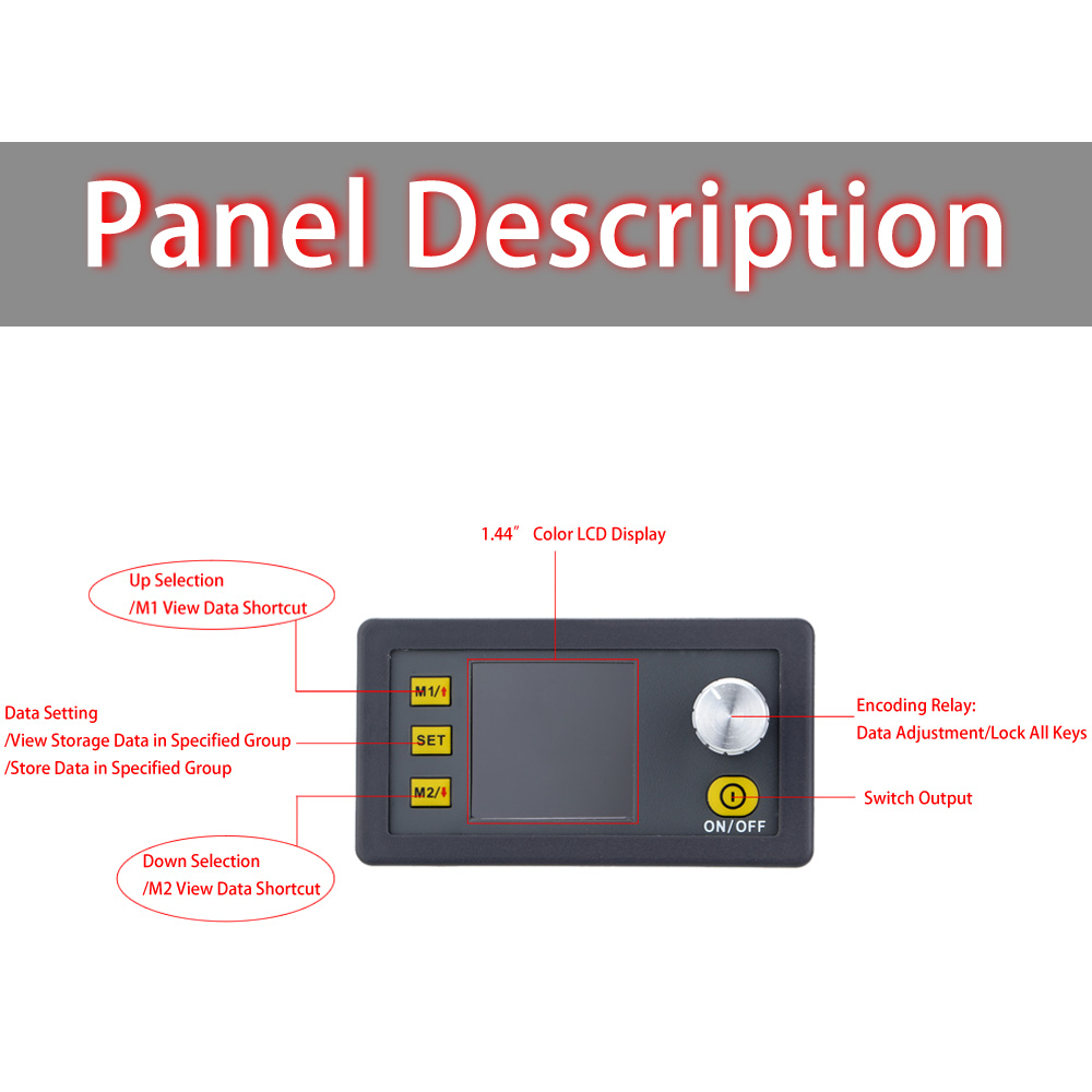 LCD Display Constant Voltage Current Step down Programmable Power Supply Module Digital Adjustable Power Module 0 50.00V0 2.000A