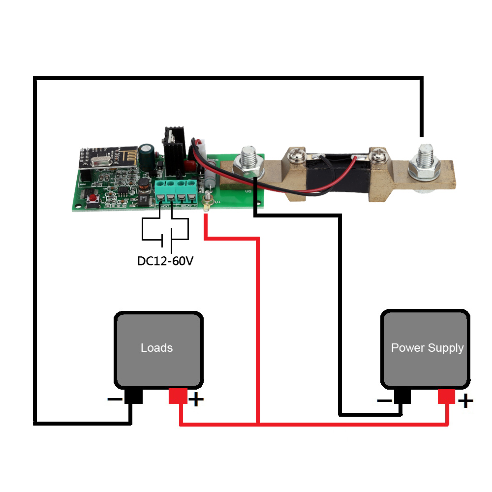 Multifunctional Wireless Voltage Current Meter Digital Bi directional Voltage Current Power Meter Ammeter Voltmeter LCD Display