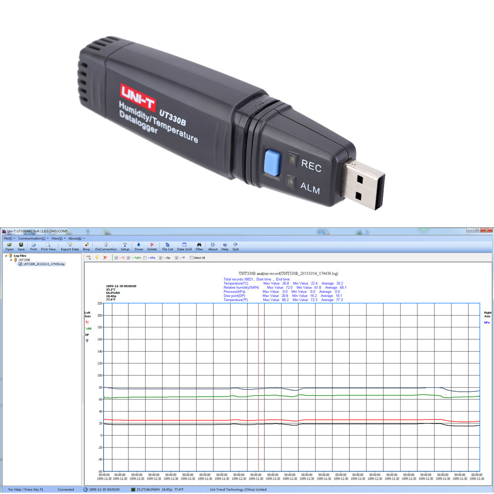 UNI T USB Data Logger Temperature Humidity Record Meter Thermometer Hygrometer thermometre estacion metereologica station meteo