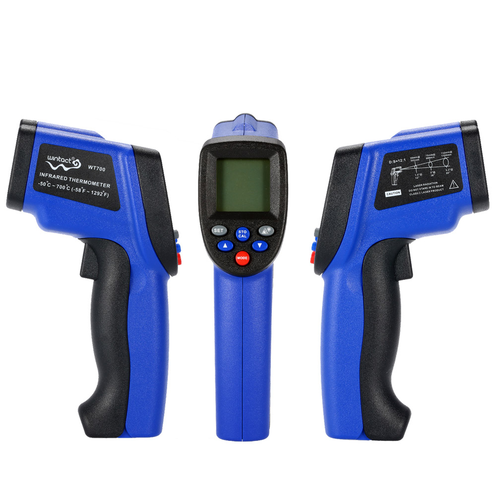Handheld Digital Laser IR Infrared Thermometer Non Contact LCD termometro Temperature Tester diagnostic tool Pyrometer 50~700C